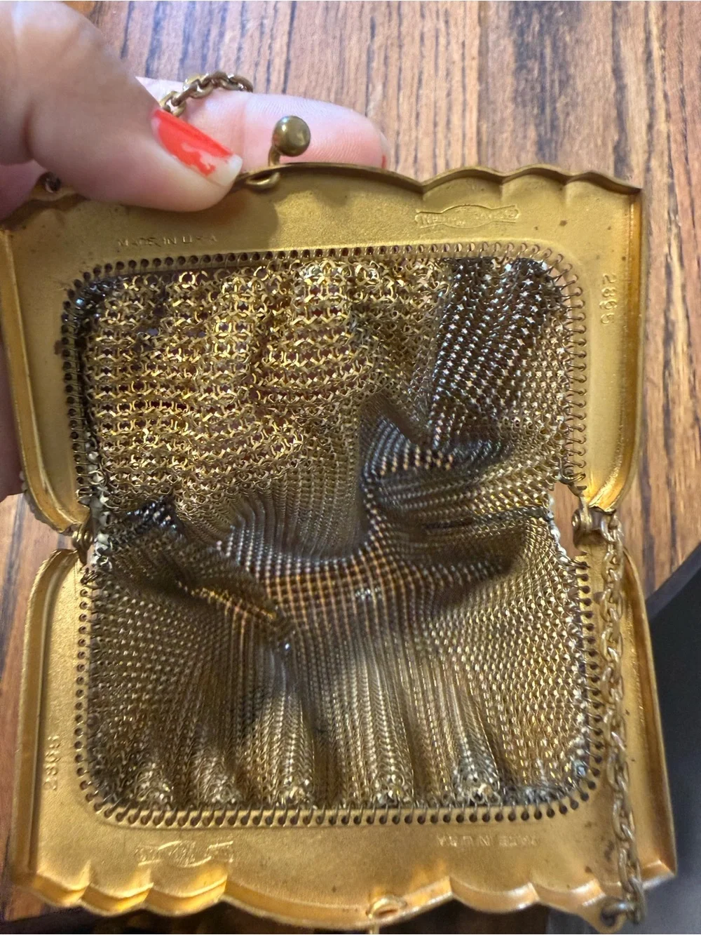 Whiting and Davis vintage 1950s small baby purse cocktail purse Cottagecore